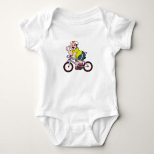 Body Cochon avec bicyclette et casque