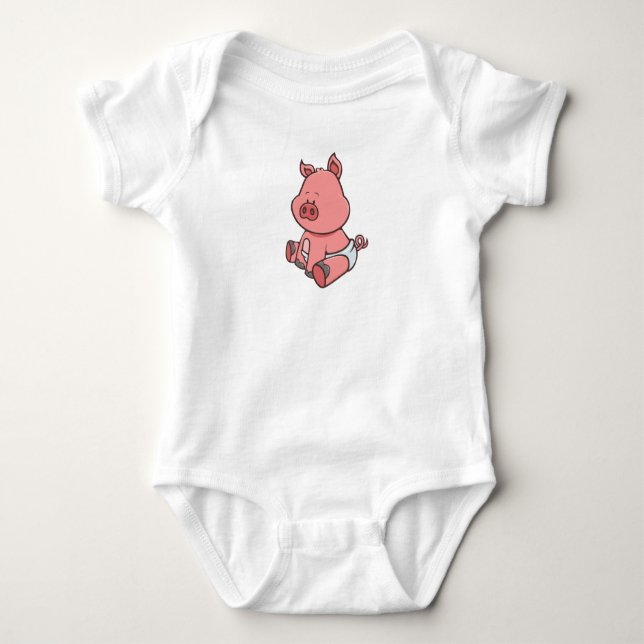 Body Cochon de bébé personnalisable (Devant)