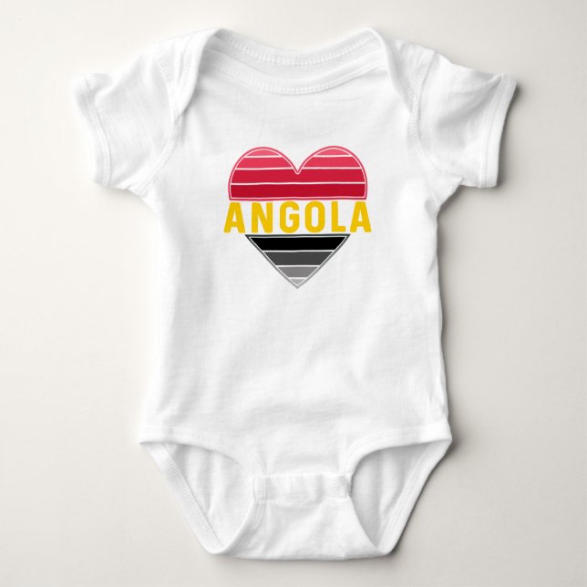 Body Coeur angolais, I Love Angola (Devant)