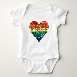 Body coeur arc-en-ciel lgbt