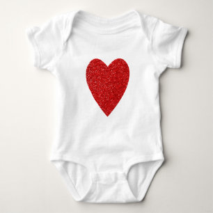 Body Coeur d'amour parties scintillant rouge