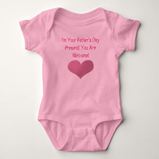Body Coeur de Fête des pères pour bébé fille (Devant)