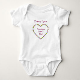 Body Coeur de Fleur de Mamie mignonne Personnaliser les