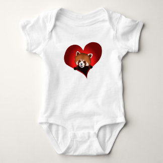 Body Coeur de panda rouge pour des bébés