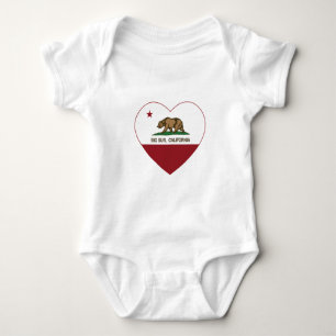 Body coeur de sur de drapeau de la Californie grand