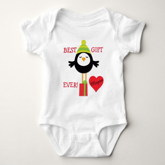 Body Coeur d'oiseaux pour bébé personnalisé (Devant)