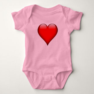 Body Coeur en verre rouge personnalisable