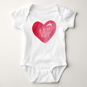 Body Coeur mignon de nom de bébé de personnaliser