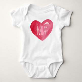 Body Coeur mignon de nom de bébé de personnaliser