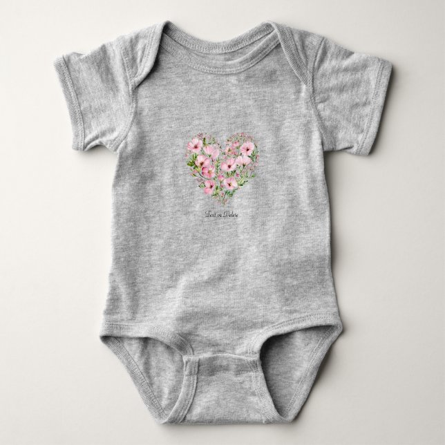 Body Coeur rose Floral Baby Bodysuit (Devant)