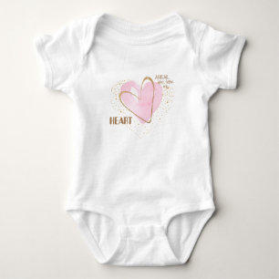 Body Coeur rose personnalisé