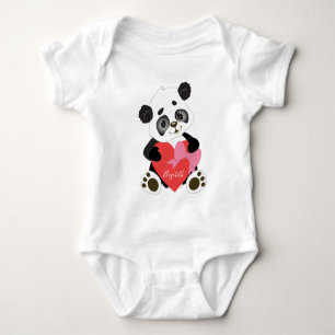 Body Coeur rouge mignon Valentine Panda