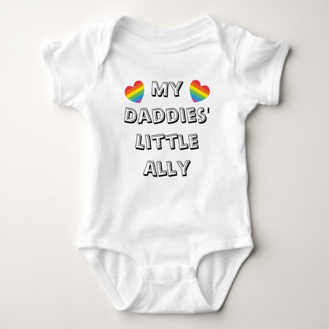 Body Coeurs arc-en-ciel de l'Ally de Daddies Deux papas (Devant)