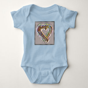 Body Coeurs en verre Stain Bodysuit pour bébé