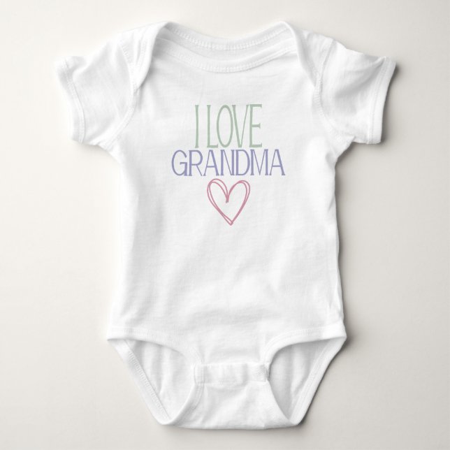 Body Coeurs J'aime grand-mère grand-mère Baby shower ca (Devant)
