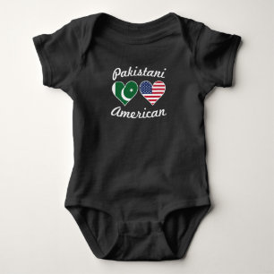 Body Coeurs pakistanais de drapeau américain