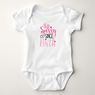 Body Coeurs roses Empreintes Bébé Sassy depuis la naiss