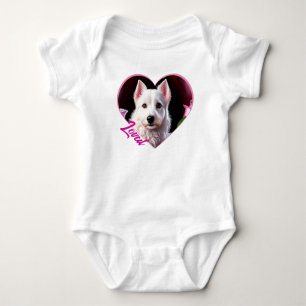 Body Collection rose Et Chien Blanc