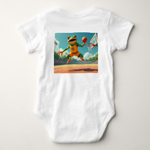 Body Combinaison bébé Basketball Frog scène complète bl