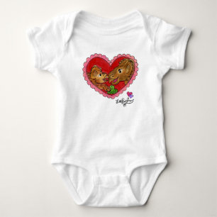 Body Combinaison bébé dinosaure bleu pour maman et fill