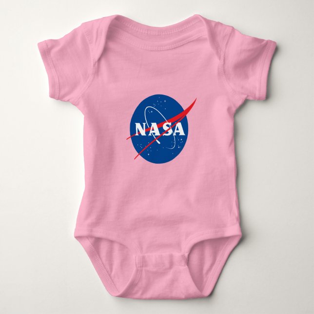 Body Combinaison bébé en coton Iconique NASA (rose céle (Devant)