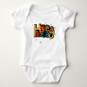 Body Combinaison bébé mignonne "Soyez Heureux" avec typ