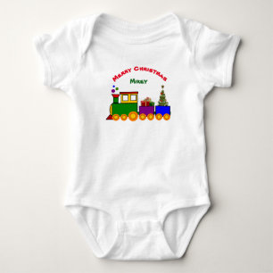 Body Combinaison bébé train de Noël