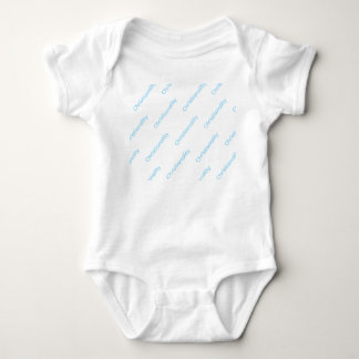 Body combinaison blanche logo bleu répétition