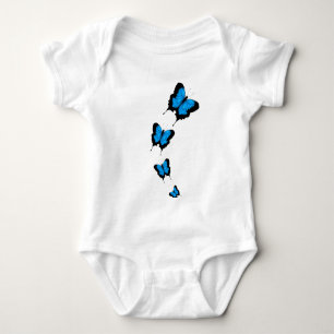 Body Combinaison bleue de papillon d'enfant en bas âge