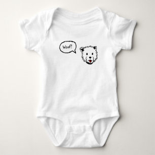 Body Combinaison courte de douille de Westie Woof