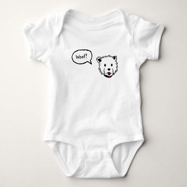 Body Combinaison courte de douille de Westie Woof (Devant)