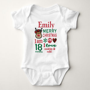 Body Combinaison de Noël de filles de chemise de Noël