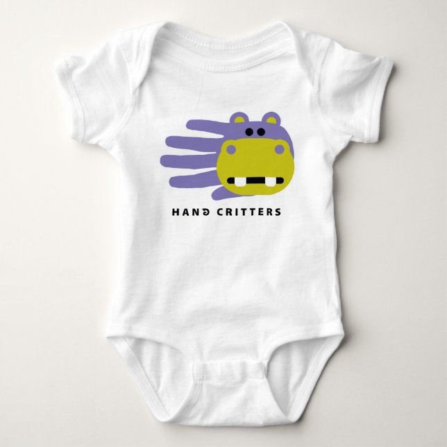 Body Combinaison de T-shirt de bébé d'hippopotame (Devant)