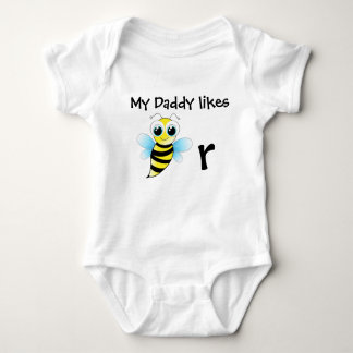 Body Combinaison drôle d'abeille de bébé. Mon papa aime