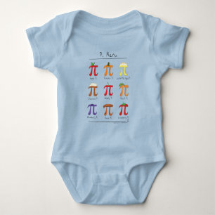 Body Combinaison du bébé des maths pi de menu de pi d