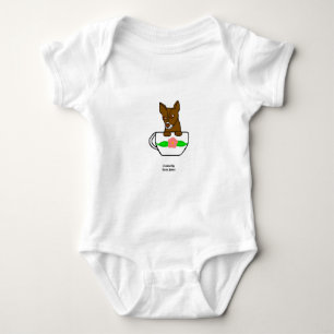 Body Combinaison du Jersey de bébé de chiwawa de tasse