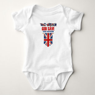 Body Combinaison God Save the Queen du Jersey de bébé