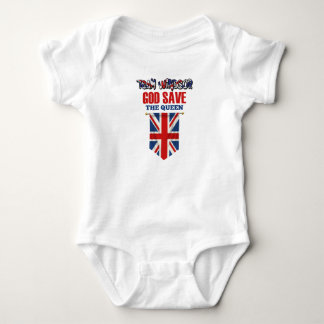 Body Combinaison God Save the Queen du Jersey de bébé