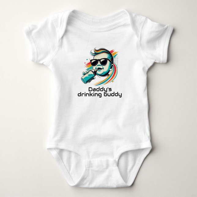 Body Combinaison humoristique pour bébé avec compagnon  (Devant)