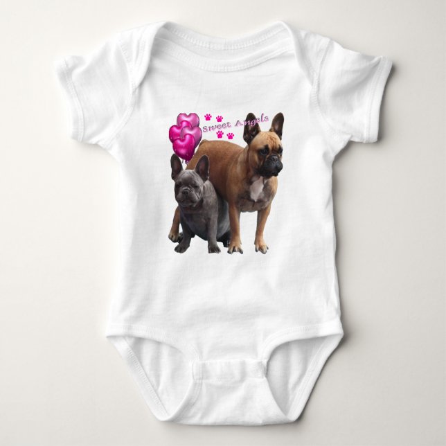 Body Combinaison pour bébé Bouledogue français (Devant)