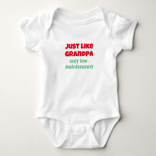 Body Comme Grand-Père, Drôle Message Baby One Piece,