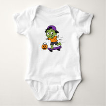 Conception de bébé Halloween skateboard zombie mig