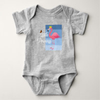 Conception de flamant rose de petite princesse - C