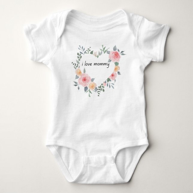 Body conception de t-shirt j'aime maman (Devant)