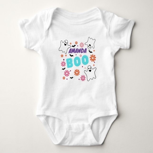 Body Conception florale Retro Boo Halloween personnalis (Devant)