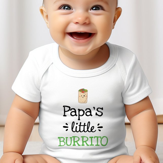 Body Conception personnalisée | [N'importe quel texte]  (Papa's Little Burrito Cute Baby Bodysuit)