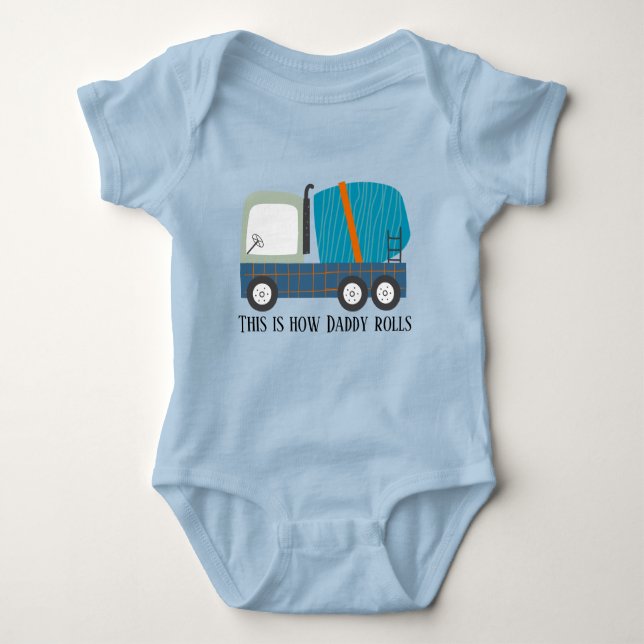 Body cool camion ciment bébé papa (Devant)