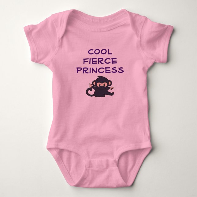 Body Cool Fierce Princess Funny Cute Ninja Singe (Devant)