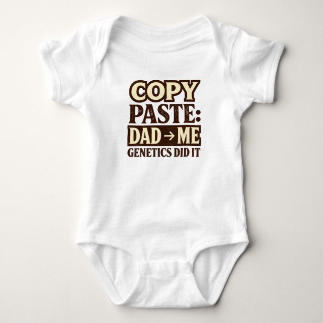 Body Copy Paste Dad Me Genetics Humor Quote Minimalist  (Devant)