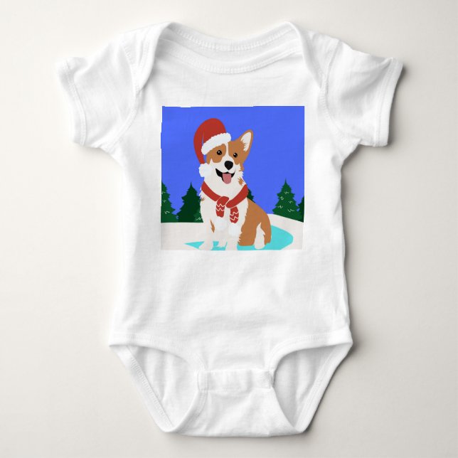Body Corgi Festive Bodysuit bébé (Devant)